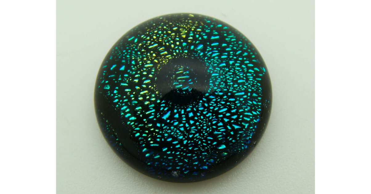 2 Cabochons Ronds En Verre 18mm – Couleur Saphir Argenté – Pour Loisirs Créatifs Et Bijoux DIY